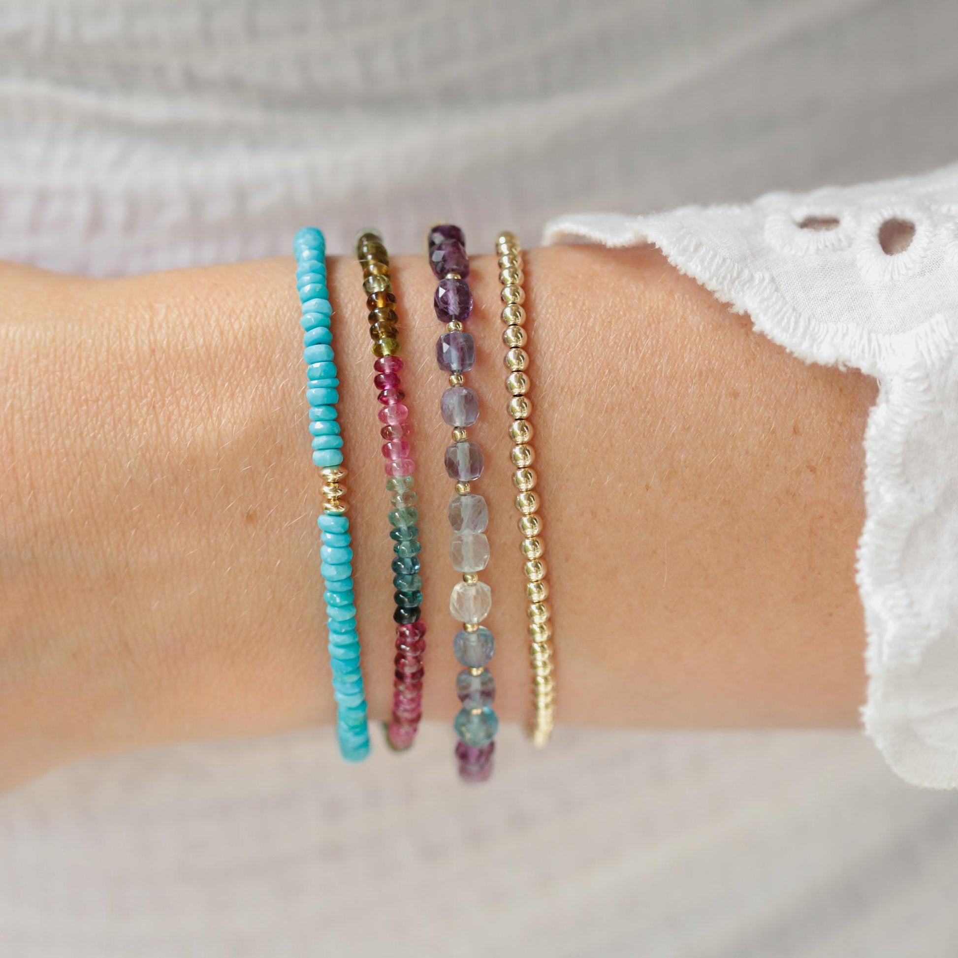 Sleeping beauty | turquoise beaded bracelet | Natural authentic turquoise | women's turquoise jewelry | turquoise
