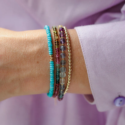 Sleeping beauty | turquoise beaded bracelet | Natural authentic turquoise | women's turquoise jewelry | turquoise