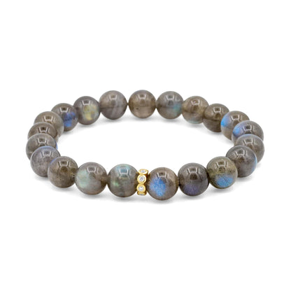 Midnight Storm Labradorite Bracelet | 14K diamond labradorite bracelet