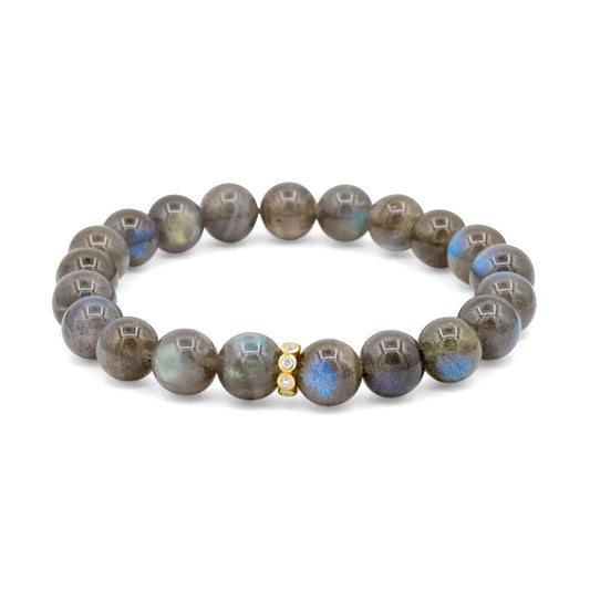 Midnight Storm Labradorite Bracelet | 14K diamond labradorite bracelet
