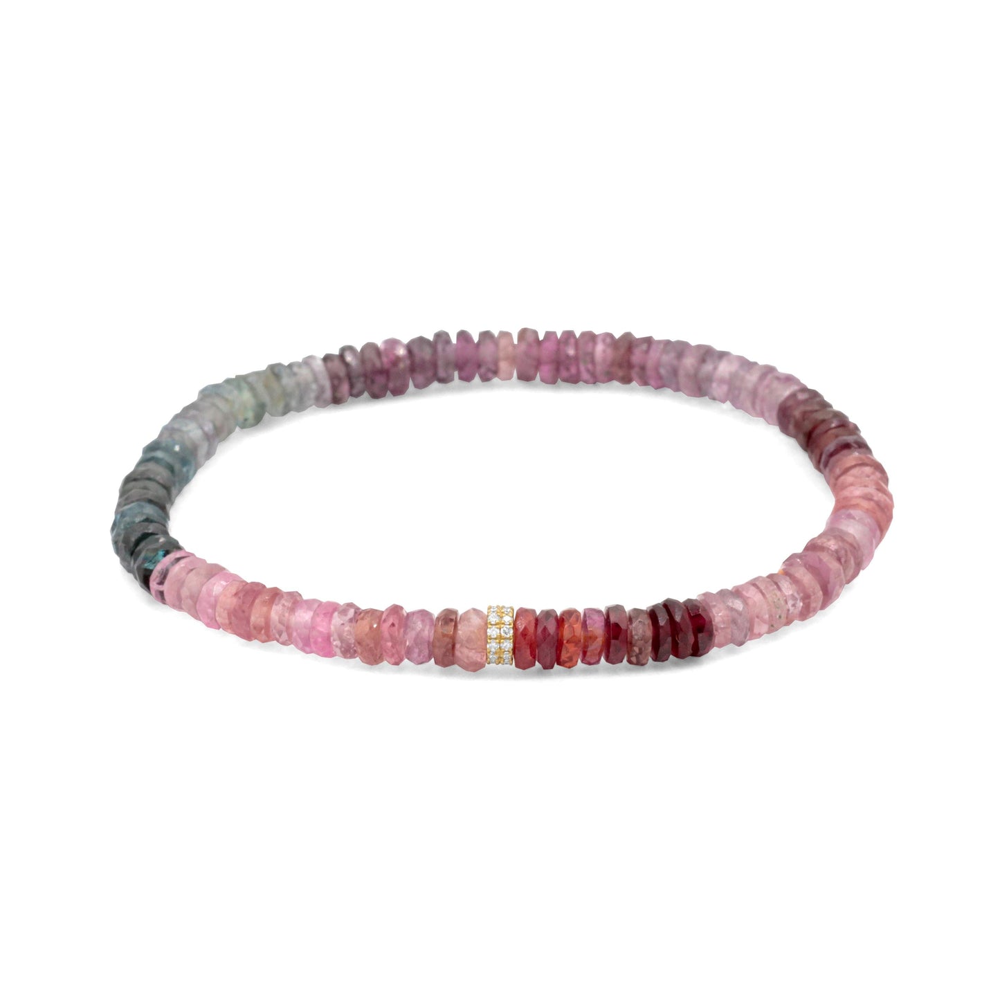 Prism Diamond Spinel Bracelet – Multi Spinel & Solid Gold Diamond Accent