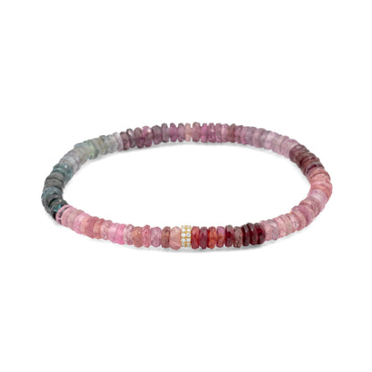 Prism Diamond Spinel Bracelet – Multi Spinel & Solid Gold Diamond Accent