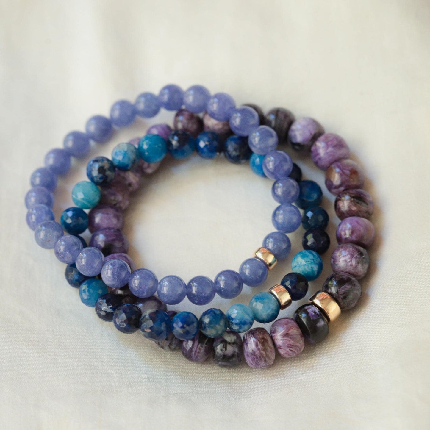 Purple Storm Charoite Bracelet - 14K