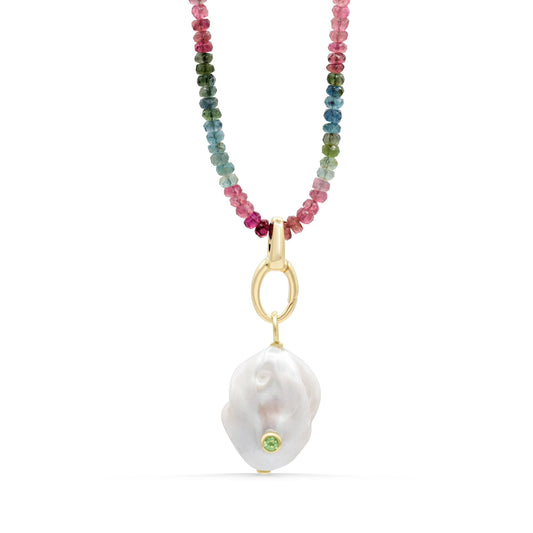 Wildflower – Mixed Tourmaline, Baroque Pearl & Peridot Convertible Necklace