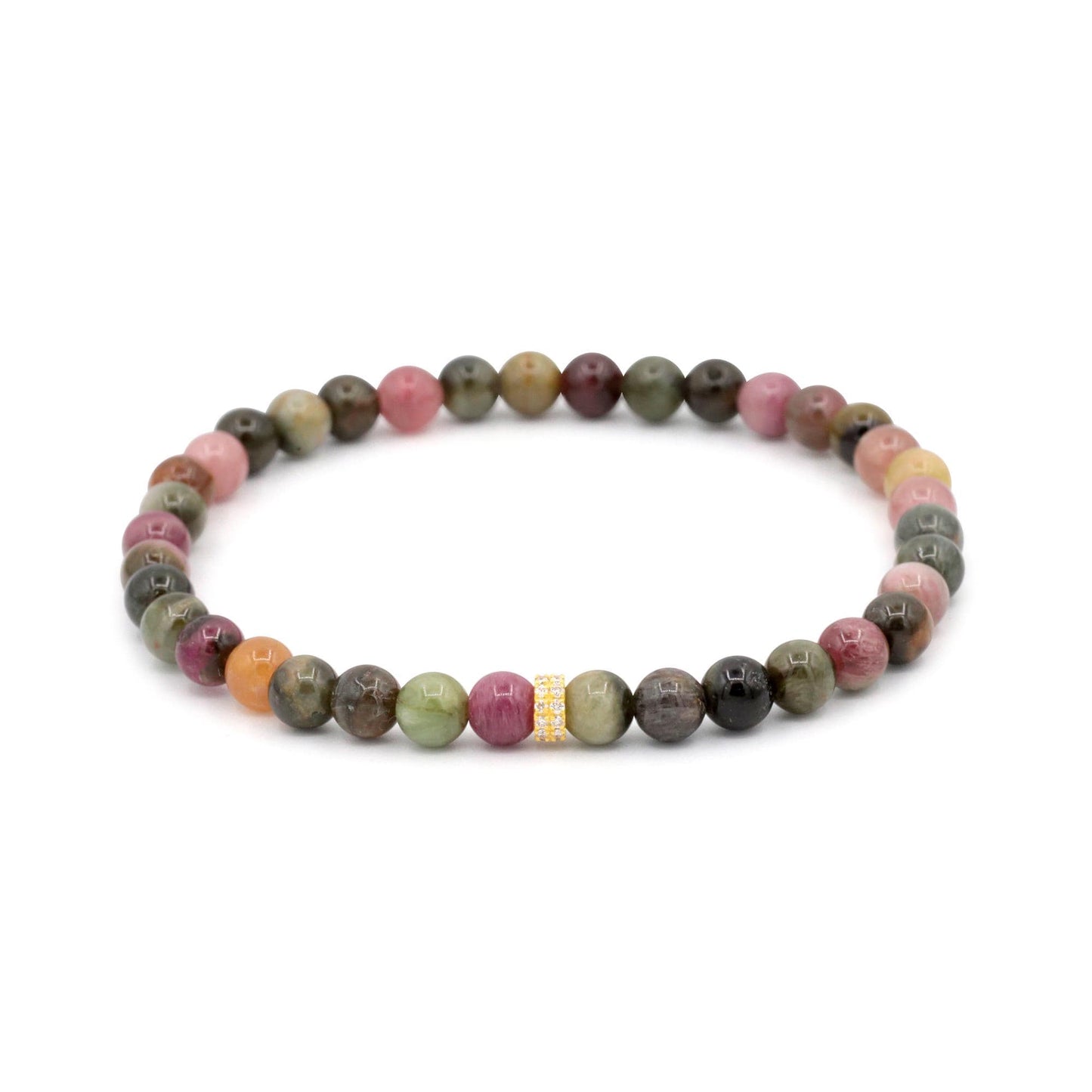 Earth & Bloom – Mixed Tourmaline and Diamond Bracelet