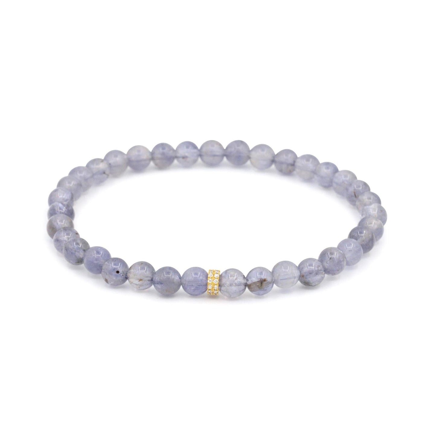 AAA+ Iolite Bracelet 10mm | Genuine AAAA+ Iolite beaded bracelet [EBIM1681] iolite gold filled | Natural iolite gemstone bracelet