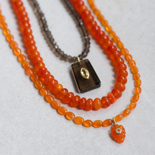 Cognac – Smoky Quartz & Citrine Necklace