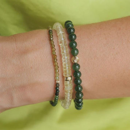 Natural Lemon Quartz Bracelet | beaded Lemon Quartz | [EBLM1213] dainty Lemon Quartz beaded bracelet | 14k gold filled | Lemon Quartz