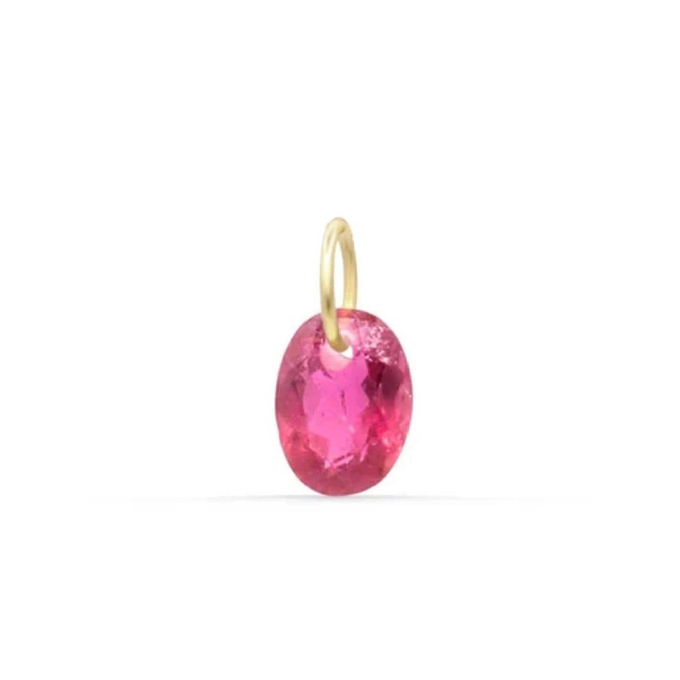 Pink Tourmaline Necklace Pendant - 14K