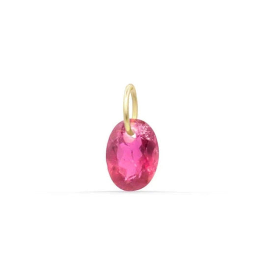 Pink Tourmaline Necklace Pendant - 14K
