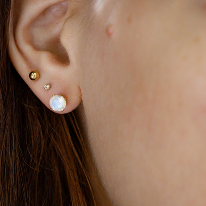 Moonstone Stud Earrings
