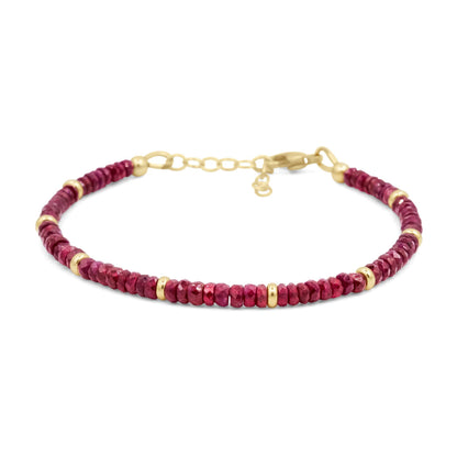 Longido Ruby Bracelet – One of a Kind, Solid 14K Gold