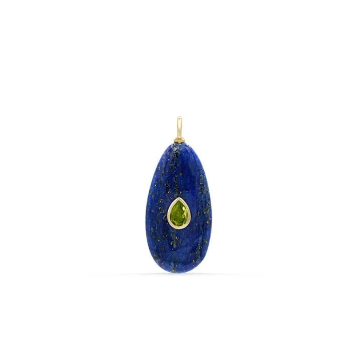 Capri Lapis Lazuli and Peridot Pendant