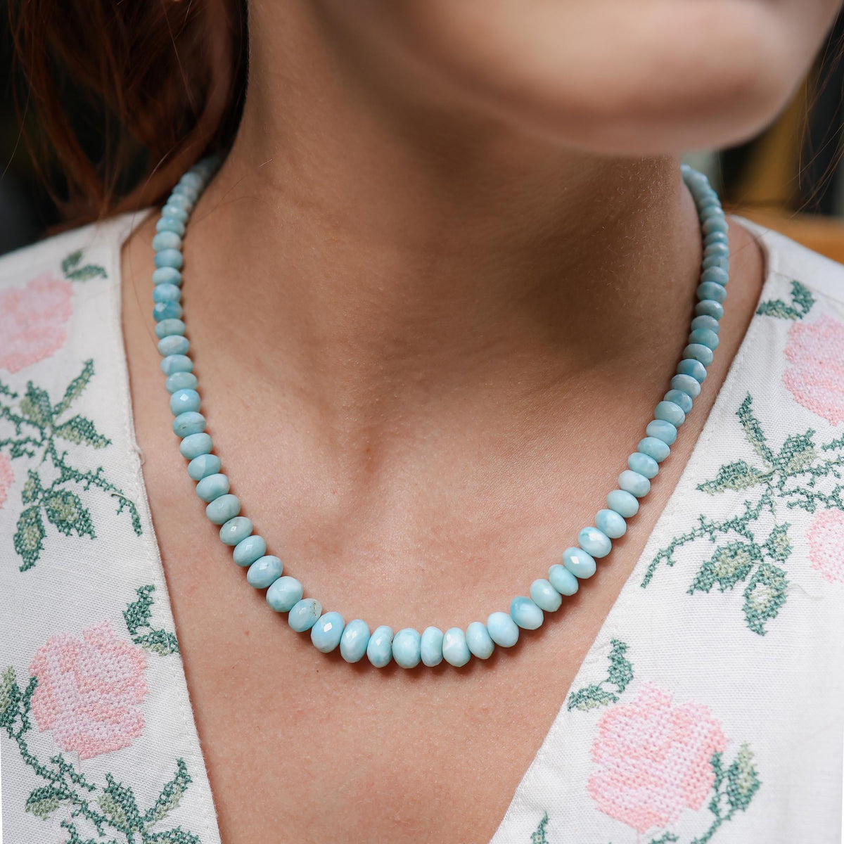 Caribbean Blue Larimar Necklace