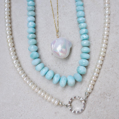 Pearl Carabiner Necklace