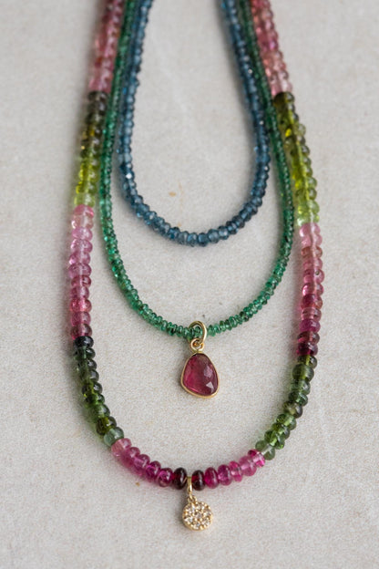 Verdant Heart Tourmaline Diamond Necklace