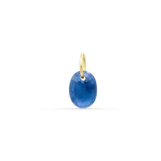 Blue Sapphire Pendant Necklace - 14K