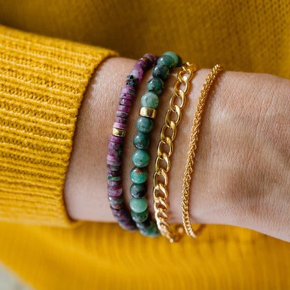 Genuine Emerald Bracelet - 14K