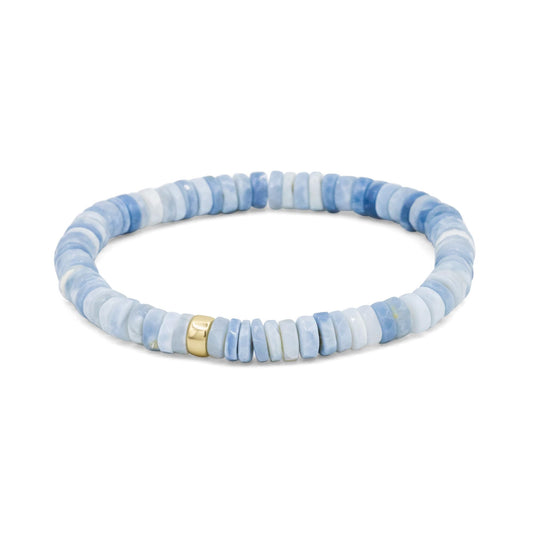 Blue Opal Heishi Bracelet