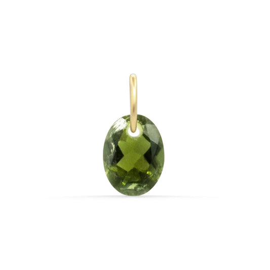 Green Tourmaline Pendant - 14K