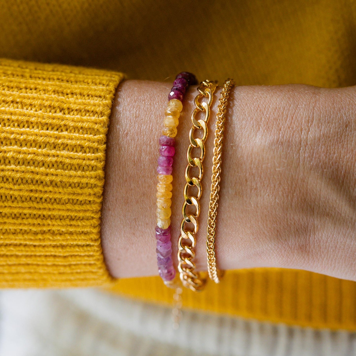 14K GOLD Ruby bracelet | Delicate ruby Bracelet Solid Gold. Dainty [EBRP1741] Beaded ombre ruby Bracelet, ruby jewelry | Pink ruby, Ruby