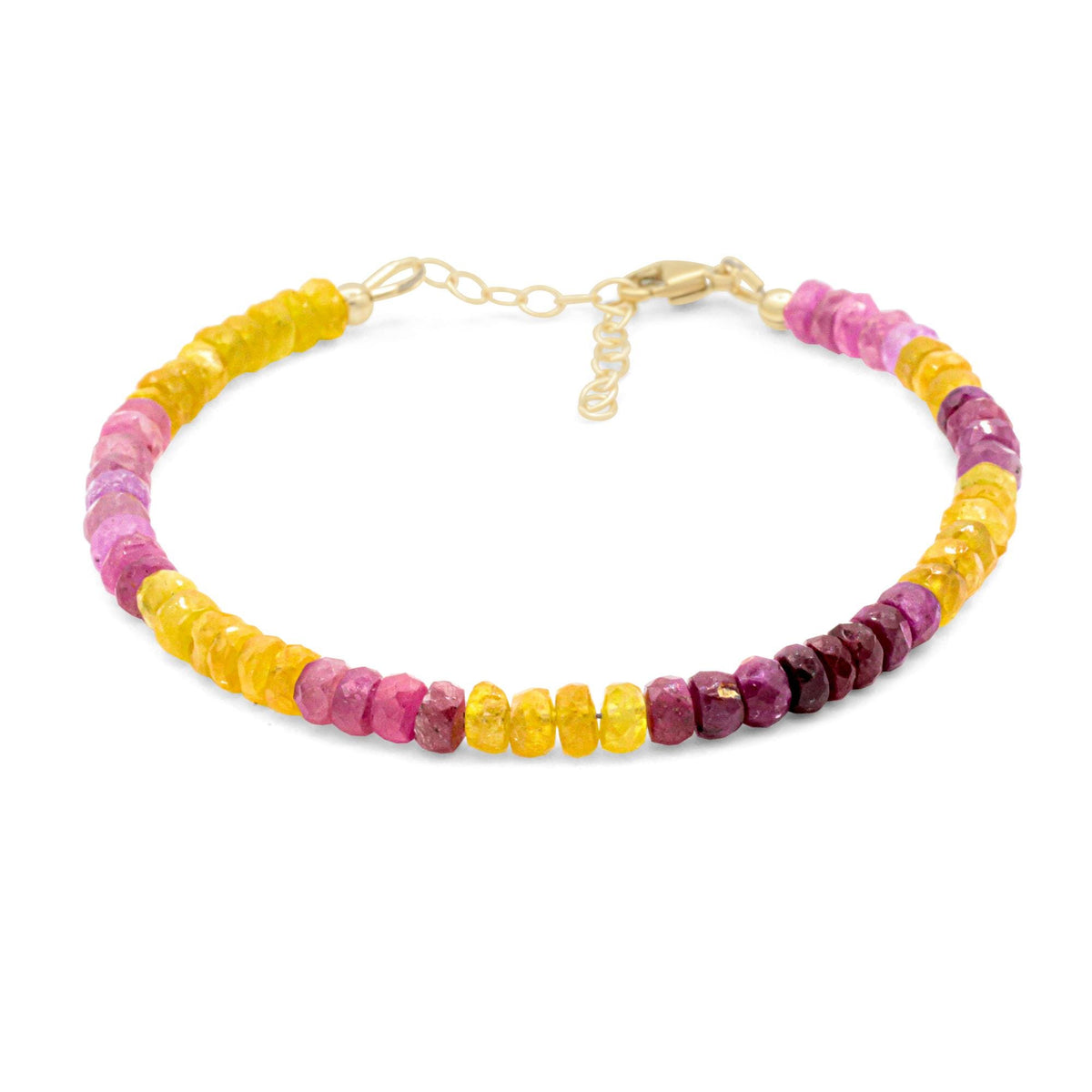 14K GOLD Ruby bracelet | Delicate ruby Bracelet Solid Gold. Dainty [EBRP1741] Beaded ombre ruby Bracelet, ruby jewelry | Pink ruby, Ruby