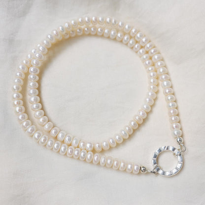 Pearl Carabiner Necklace