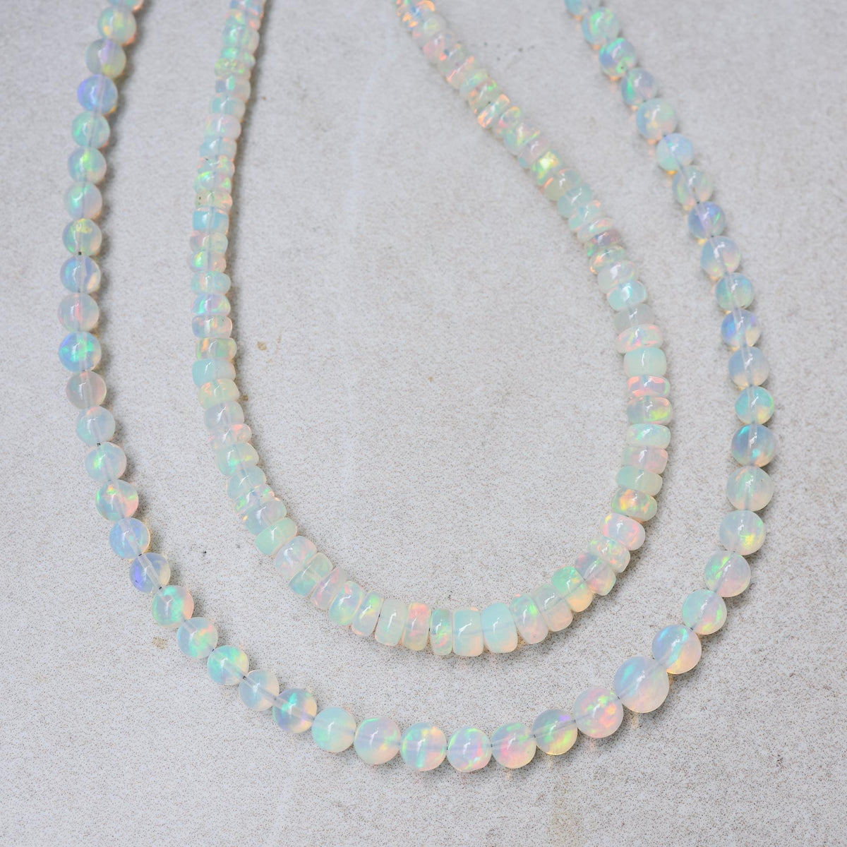 Smooth Ethiopian Opal Necklace – Gemmy Flash, Soft Fire