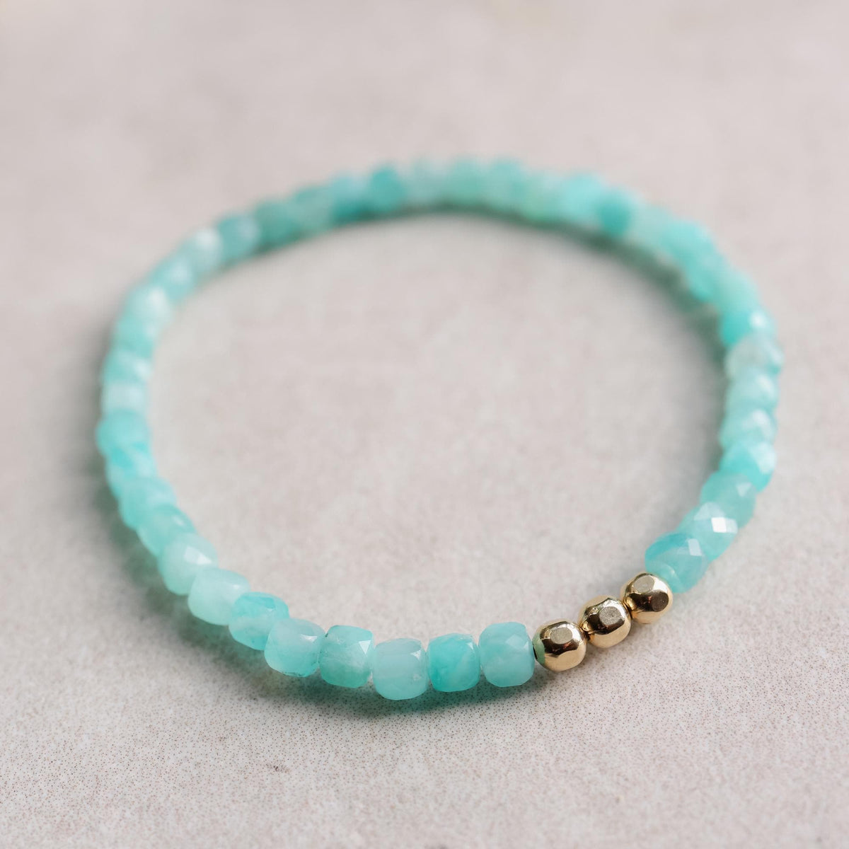 Amazonite Cube Bracelet EBAM8756