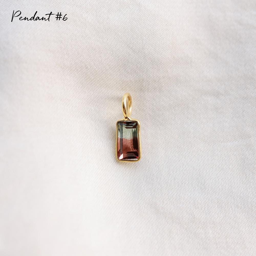 One of a Kind Bi-Color Tourmaline Pendant