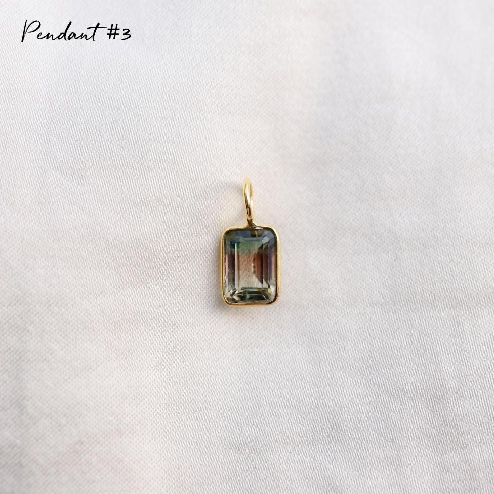 One of a Kind Bi-Color Tourmaline Pendant