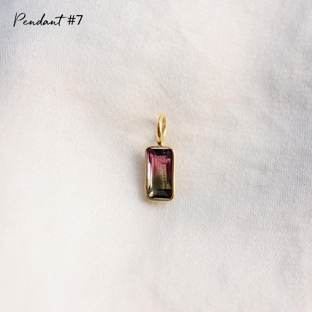 One of a Kind Bi-Color Tourmaline Pendant