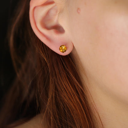 Rainbow Moonstone Stud Earrings