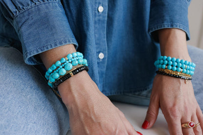 Bold Sky Sleeping Beauty turquoise gemstone by Earthly Abundance, showcasing vibrant blue and natural matrix patterns.
