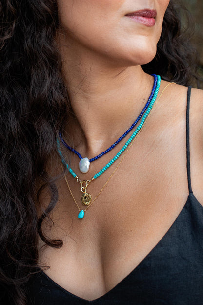 AAAA+ Sleeping Beauty Turquoise, Turquoise Necklace, Arizona Turquoise Jewelry, December Birthstone | Genuine turquoise | turquoise