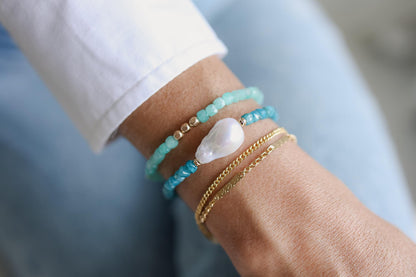 Amazonite Cube Bracelet EBAM8756