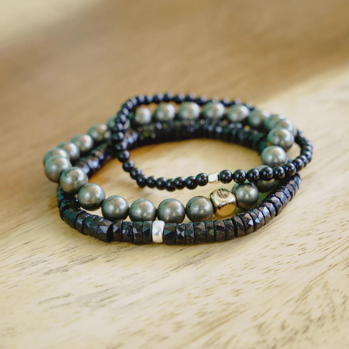 Black Tourmaline Bracelet 4mm [EBBP1014] | Genuine Black Tourmaline | Energy Bracelet 4mm | Strength Protection Stamina
