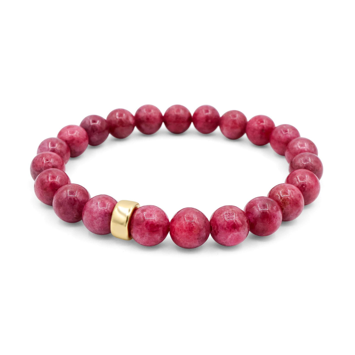 Rare Thulite 8mm | AAAA+ thulite, vibrant thulite bracelet | Pink THULITE Bracelet | Thulite for love, gratitude, healing #0298
