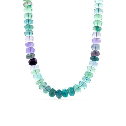 Smooth fluorite necklace