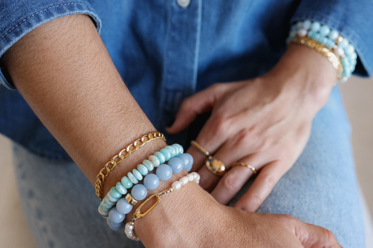 Angelite Bracelet 10mm EBAM5643