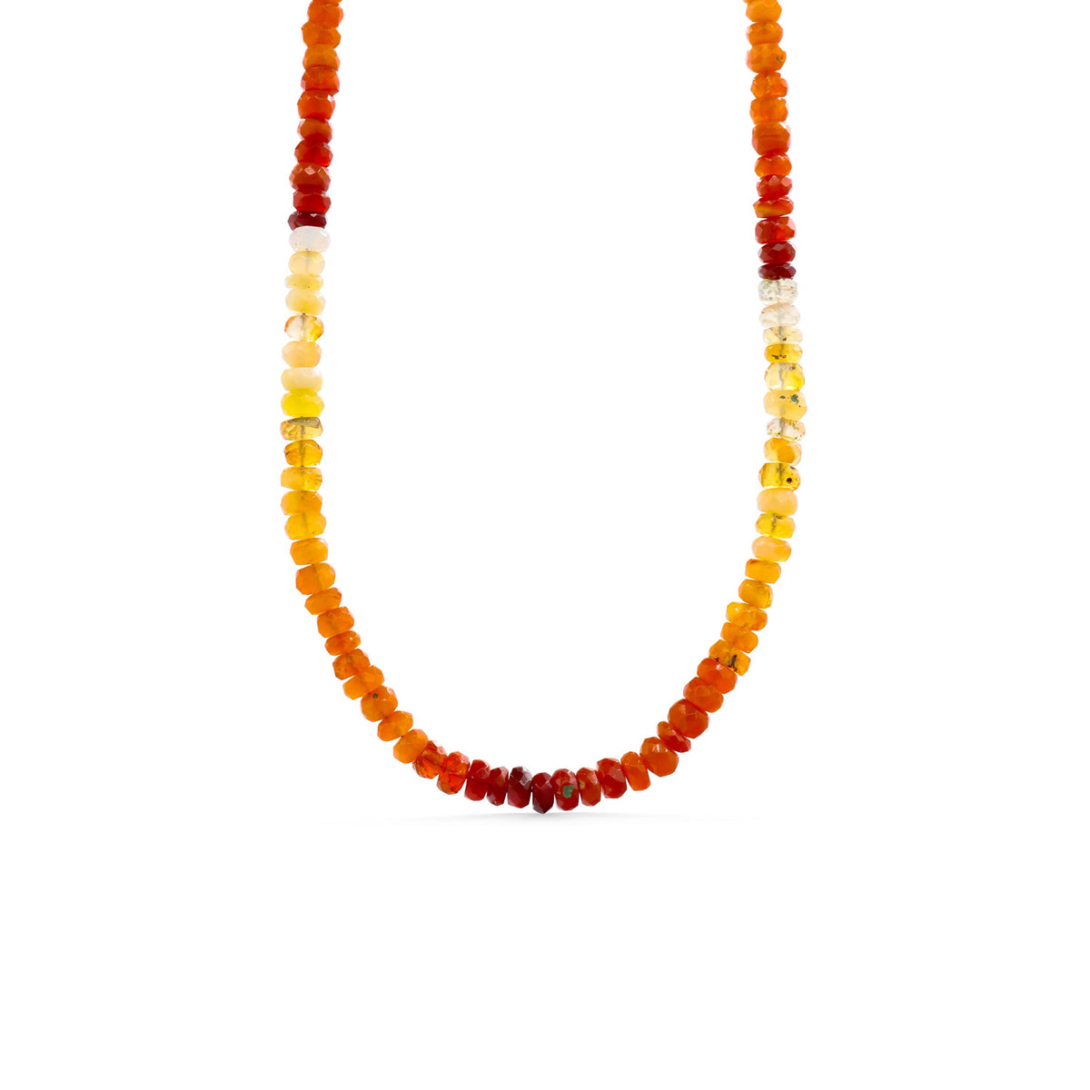 Burnt Sienna Mexican Fire Opal Necklace ENMP5433
