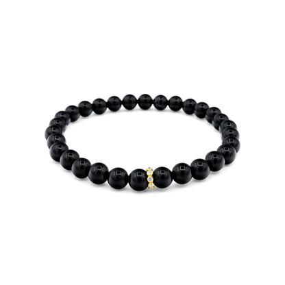 14K Diamond Black Tourmaline Bracelet EBBM2333
