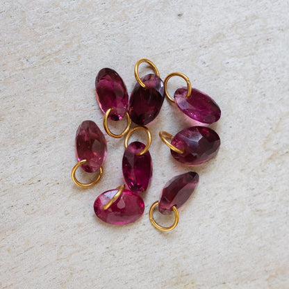 14K GOLD Pink Tourmaline Pendant Necklace EPPP5788