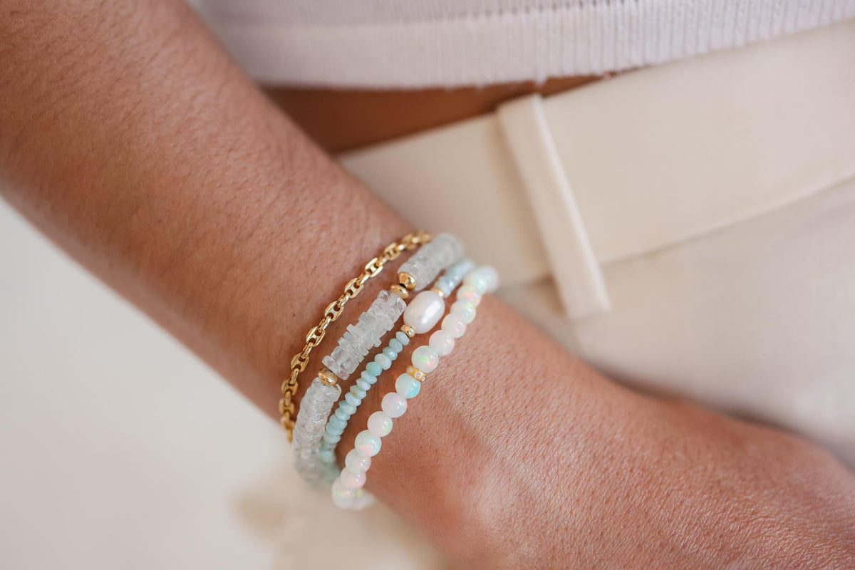 Starlight Opal Bracelet Diamond Bracelet