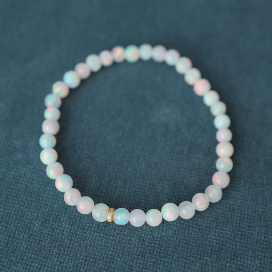 Starlight Opal Diamond Bracelet by Earthly Abundance, featuring opal and diamond accents in a delicate design