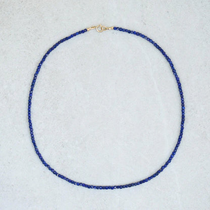 Lapis lazuli cube necklace - Earthly Abundance