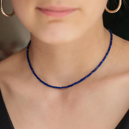 Lapis lazuli cube necklace - Earthly Abundance
