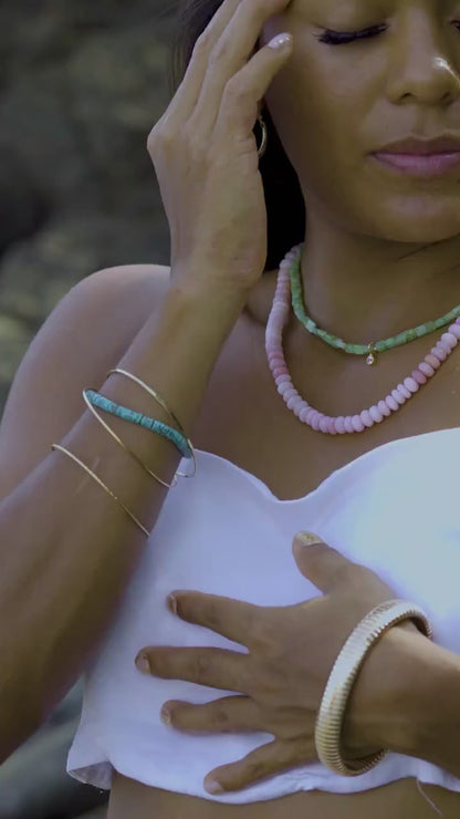 Peruvian opal necklace | Faceted Peruvian opal Necklace | [ENPP1401] Candy opal necklace | green opal necklace | green opal necklace