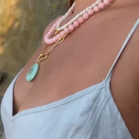 Australian opal Necklace | Australian opal necklace [ENAP1398] | opal necklace | summer gemstone necklace |  opal necklace, opal