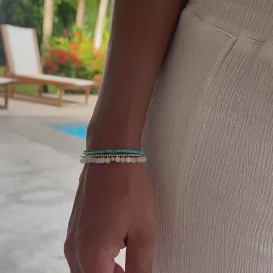 ADJUSTABLE Gold Filled Beaded Ball Bracelet, 2mm, 3mm, 4mm, 5mm, [EBGP1124] 14k Yellow Gold Filled Jewelry, Stacking Stretch Bracelets